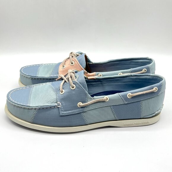Sperry Womens Size 12 Blue And Pink Pastel Boat Shoes - Picture 5 of 12